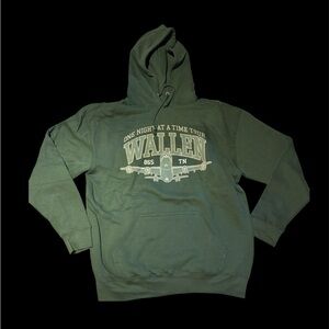Morgan Wallen MW One Night At A Time Tour Official Merch 2024 Green Hoodie